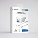 CARGADOR ARGOMTECH VOLTA P40 38W + CABLE TIPO C 1,8M  DOBLE PUERTO TIPO C/USB 