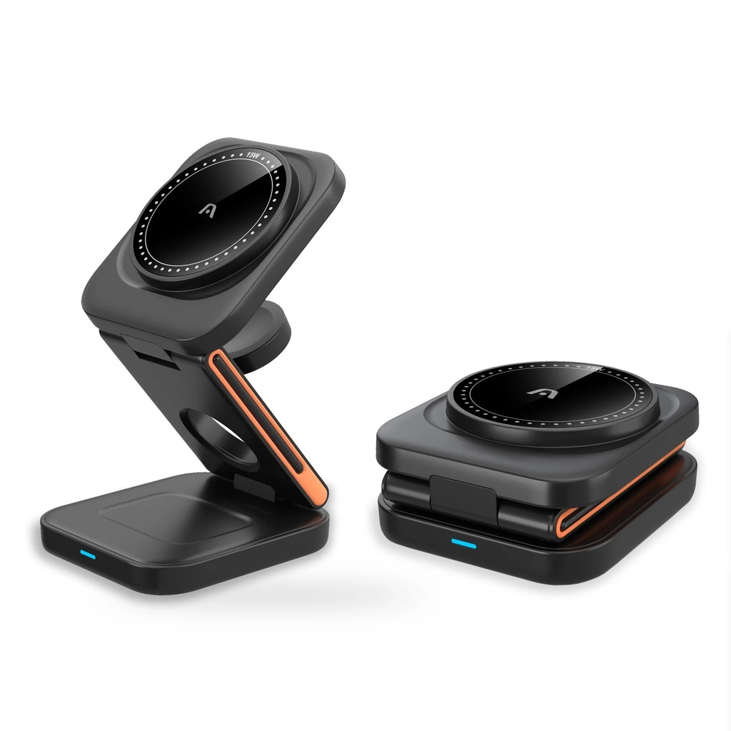 Cargador 3 en 1 Magnético Plegable de 15W - ArgomTech S4
