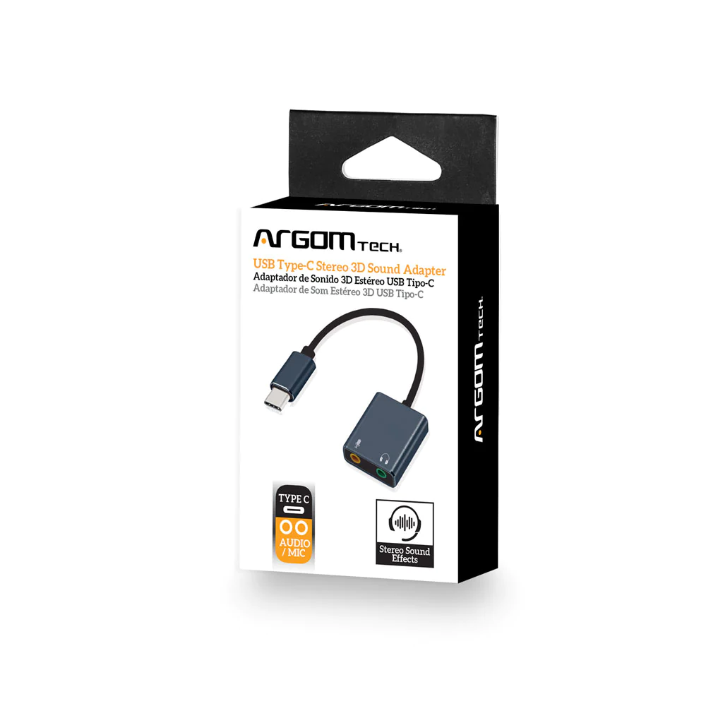 ADAPTADOR ARGOMTECH DE CABLE DE SONIDO ESTÉREO TIPO C
