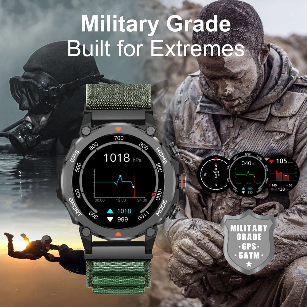 SMARTWATCH SKEIWATCH C80 ARGOMTECH GRADO MILITAR 5MT ATM