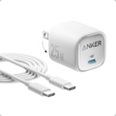CARGADOR ANKER 25W + CABLE  TIPO C CARGA SUPER RAPIDA