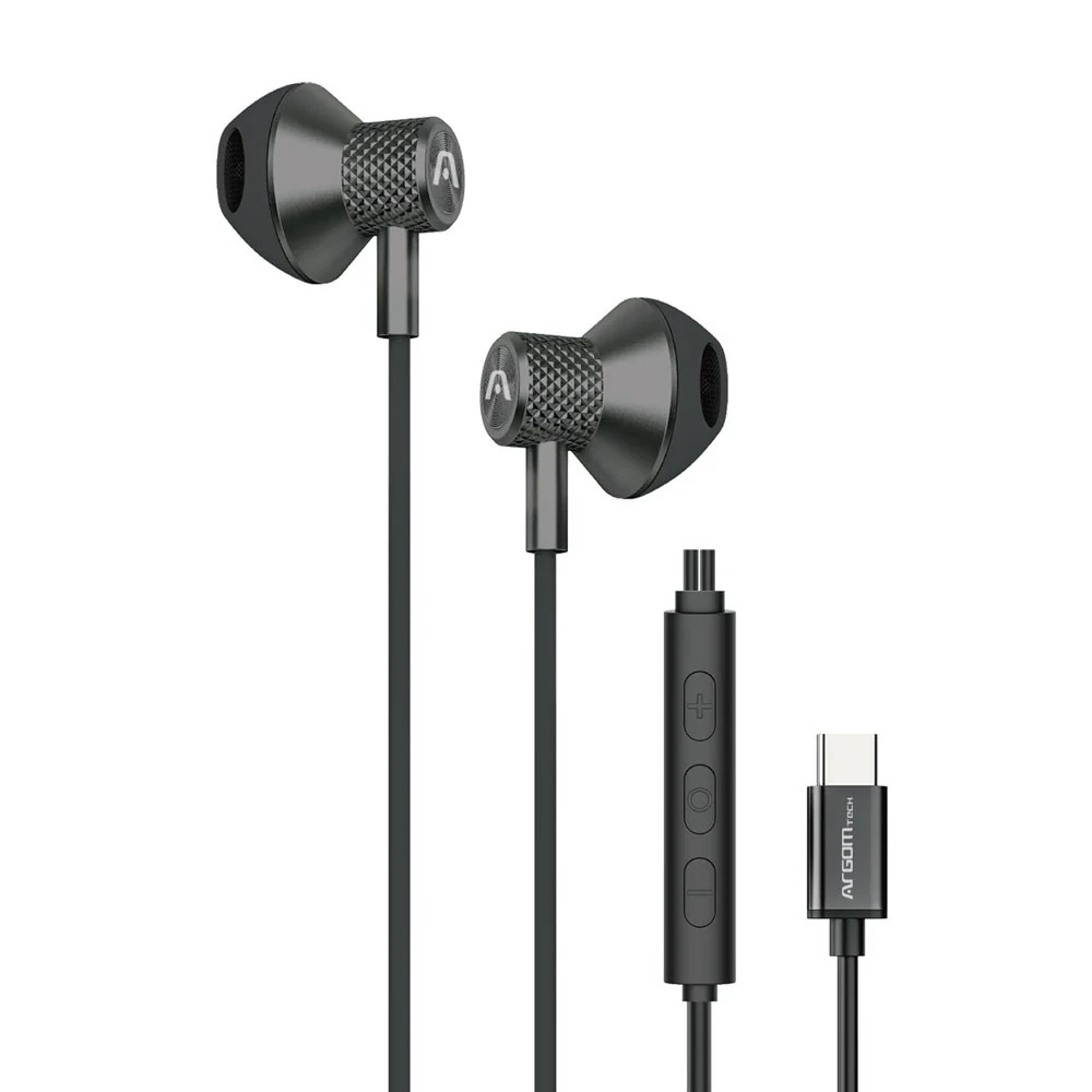 AUDIFONOS ARGOMTECH EARPHONES TIPO C  (NEGRO)