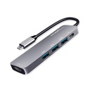 ONE AXESS TIPO C 5 EN 1 CON TRANSFERENCIA DE PD DE 60W ARGOMTECH