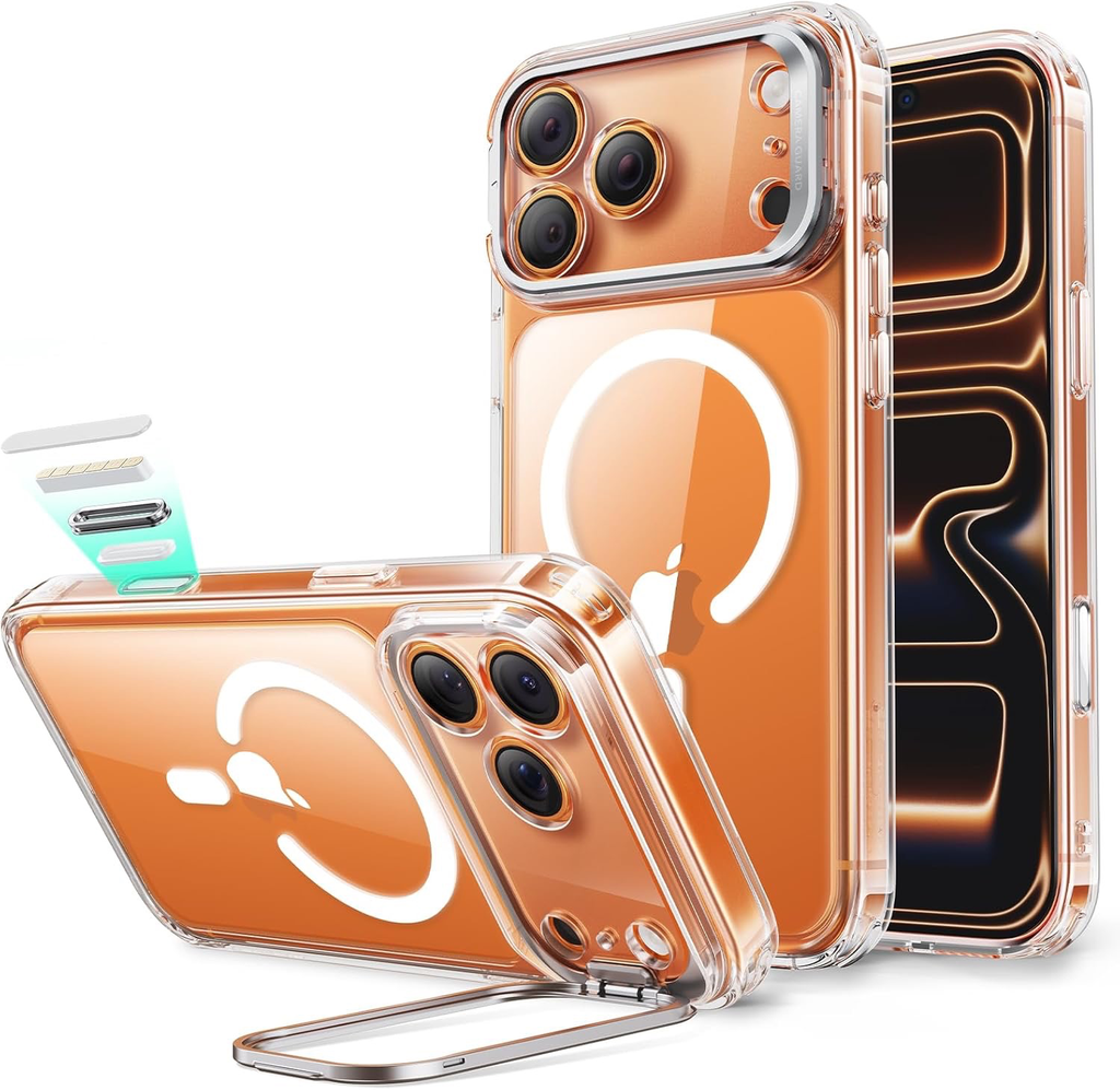 CASE MAG SAFE ESR  iPhone 17 Pro Max con soporte de almacenamiento, cubierta de control de cámara 