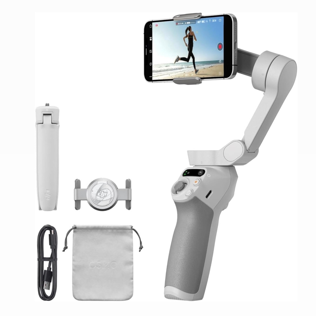 DJI Osmo Mobile SE, cardán de teléfono de 3 ejes para iPhone, Android, trípode integrado, selfie Stick, estabilizador de cardán