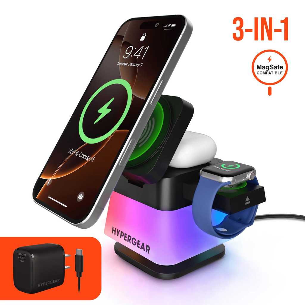 Hypergear Powerfold Cube 3-EN-1 SET COMPLETO CON CARGADOR 20W