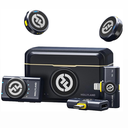 Micrófono inalámbrico Hollyland Lark M2 para iPhone/Cámara/Android/PC,  Alcance de 300m, Cancelación de ruido, 40h de uso, YouTube,  (2TX + 3RX + | 48khz/24-Bit Hi-Fi, 984.3 ft Los, cancelación de ruido Enc,  con estuche de carg