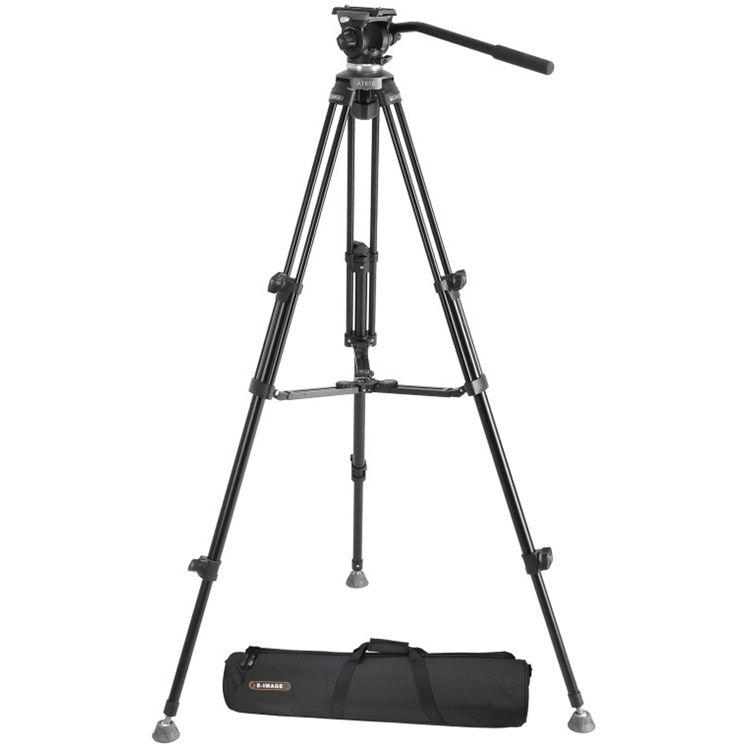 Kit E-Image Tripode de Video liviano: Cabezal fluido EH610R y Trípode AT610R con capacidad de carga de hasta 3Kg.