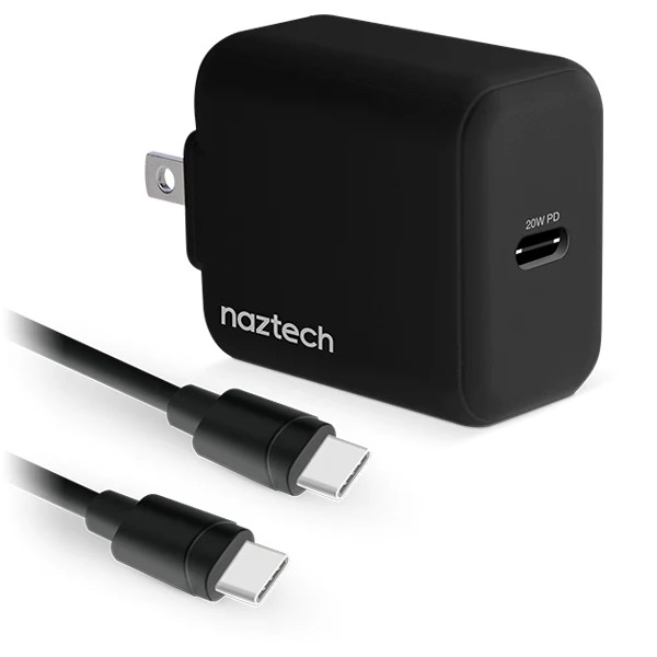 CARGADOR NAZTECH 20W + CABLE TIPO C  - TIPO C