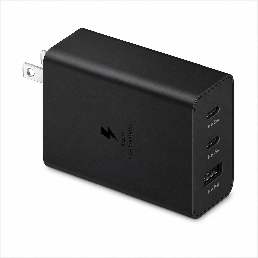 CARGADOR SAMSUNG 65W ORIGINA 2 PUERTOS TIPO C / 1 PUERTO USB