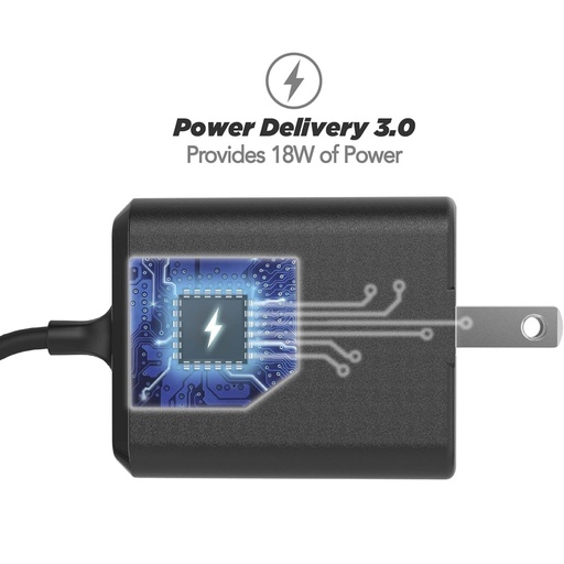  CARGADOR SCOSCHE 18W CARGA RAPIDA + CABLE INCLUIDO LIGHTNING/TIPO C