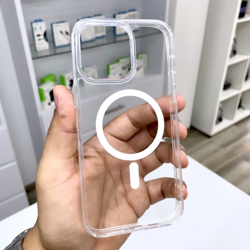 CASE MAGSAFE TRANSPARENTES PARA IPHONES VARIOS 