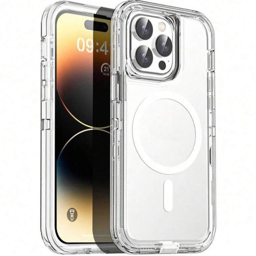 CASE MAGSAFE TRANSPARENTES PARA IPHONES VARIOS 