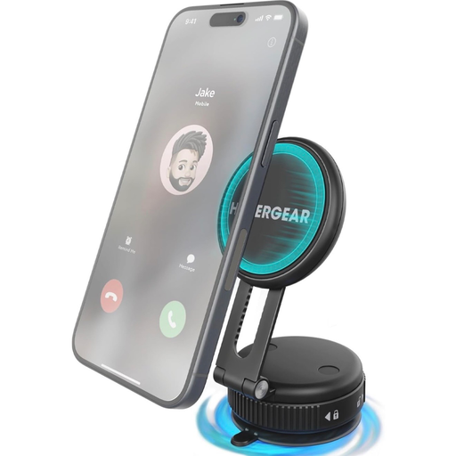 Soporte magnético para teléfono  HyperGear para carro, espejo o superficies lisas, retráctil y plegable, soporte universal magnético para teléfonos móviles, compatible con todos los teléfonos.