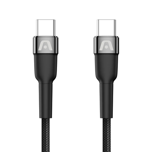 CABLE ARGOMTECH DE NYLON TIPO C A TIPO C DE 65 W DE 1,8 M - DURA SPEED NEGRO